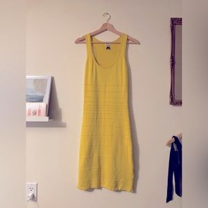 Dynamite Yellow Bodycon Dress Women’s Fitted Sunshine Yellow Dress Size Medium